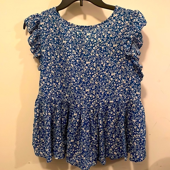 SHEIN Floral top with ruffled waist - Picture 2 of 3